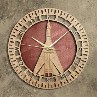 木制挂钟通用动力可变翼F-111土豚战斗轰炸机墙钟现代装饰壁钟