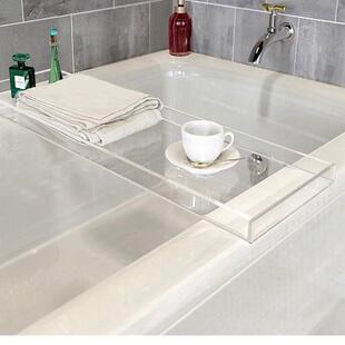 浴缸托盘置物架亚克力浴缸置物高级酒店用透明浴缸搁板支架浴缸架
