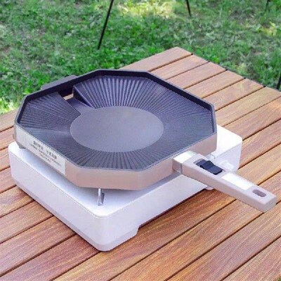 Camping Stove Grill Pan Detachable BBQ Griddle Grilling