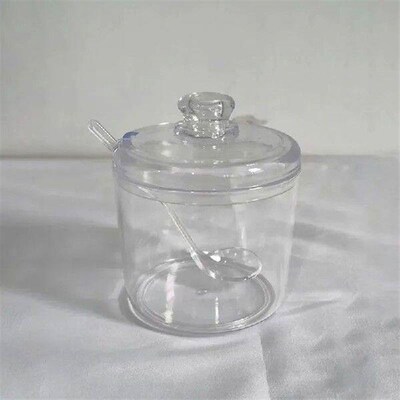 Clear Seasoning Jar with Spoon Household Kitchen Sealed