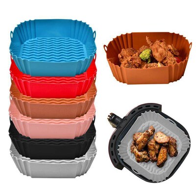 Airfryer silicone basket Reusable Baking Pan Non-stick Air F