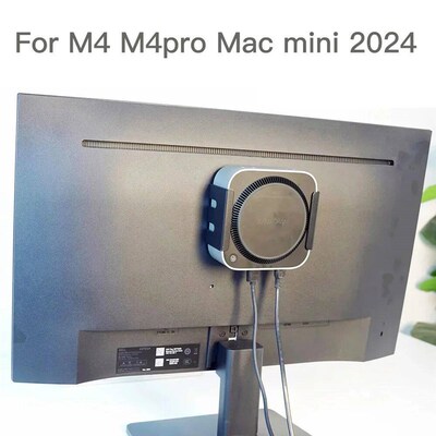 Under Desktop Monitor Bracket Stand For  Mac mini M4 pro 202