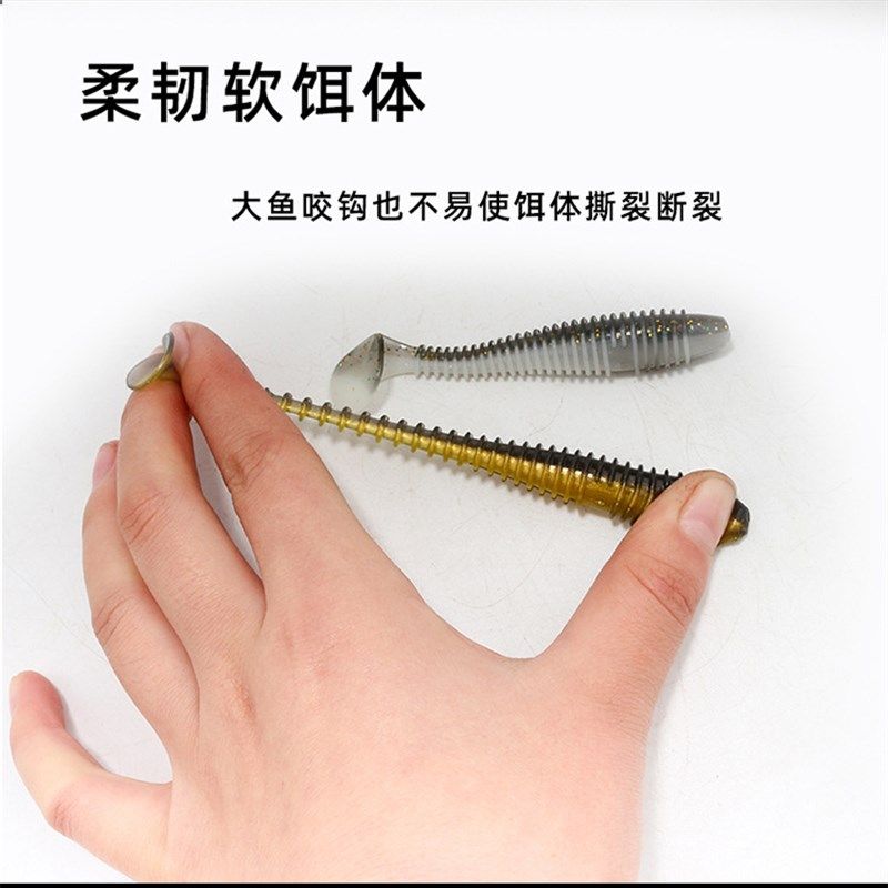 渔具浮水假饵垂钓 拟饵一斤装路亚软饵螺纹T尾鲈鳜鱼翘嘴色软虫,户外/登山/野营/旅行用品,路亚饵,淘宝优惠券,粉丝福利购,淘宝优惠卷