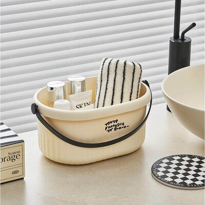 New Trendy Dormitory Handheld Shower Basket, Toiletries Stor