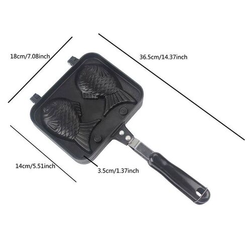 Kitchen Double Fish Shaped Hot Dessert Waffle Cake Maker Pan
