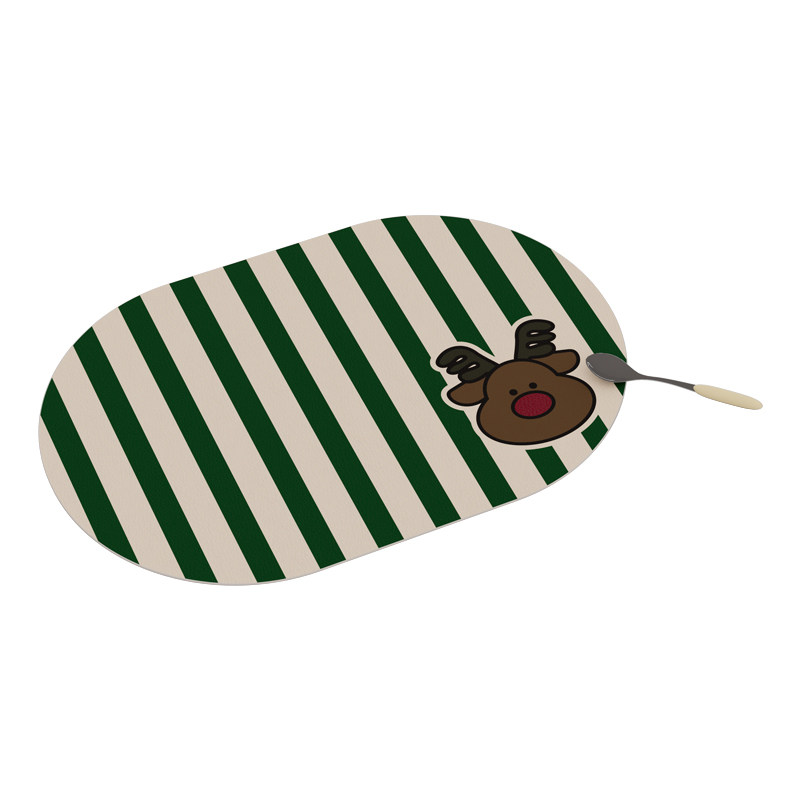 童话镇耶诞皮革餐垫防水杯垫餐桌隔热垫家用免洗防水防油咖啡杯垫,居家布艺,餐垫,淘宝优惠券,粉丝福利购,淘宝优惠卷