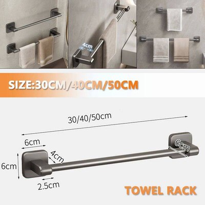 Self-adhesive Home Bathroom Towel Rack Holder Without Drilli