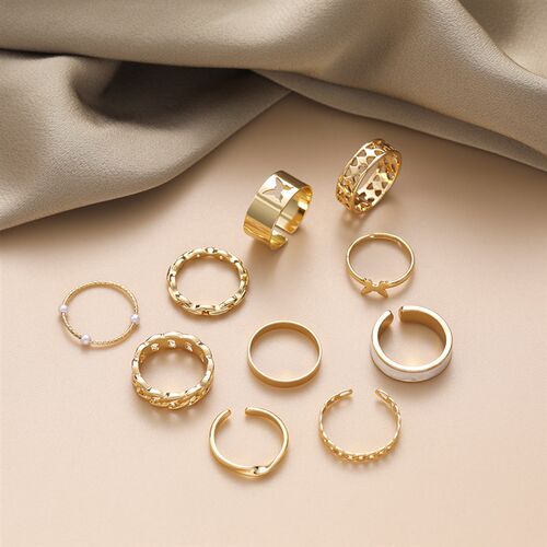 Bohemia Butterfly Hollow Knuckle Ring Set Womens Vintage Me
