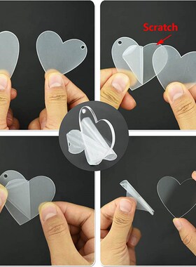 10pcs Transparent Acrylic Disc DIY Handmade Keychain Pendant