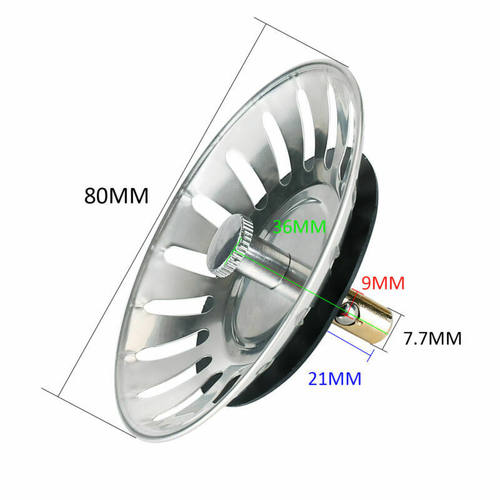 Stainless Steel Kitchen Sink Strainer Stopper Waste Plug Sin