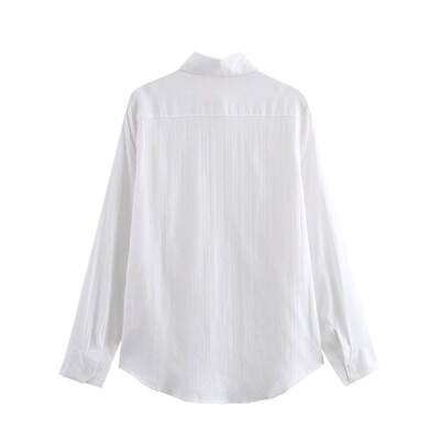 2025 Fashion All-match Simple Solid lor Loose Textured Women