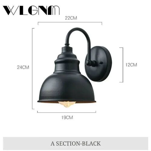 Industrial Outdoor Wall Sconce Vintage Iron 19cm Copper Colo