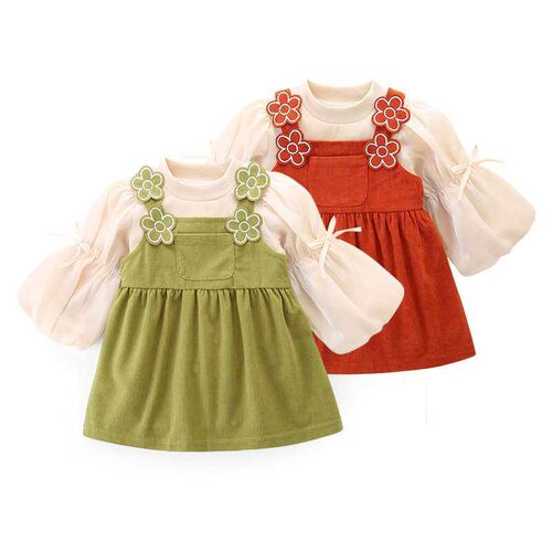babys spring casual dress two-piece suit princess western
