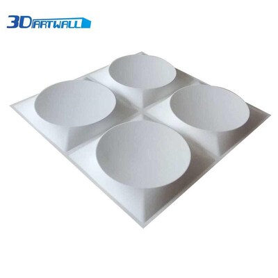 White 3D Wall Panels Modern Wall Decor Moon Surface Design 1