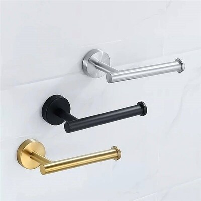 Luxury Adhesive Toilet Paper Holder Stainless Steel Wall Mou