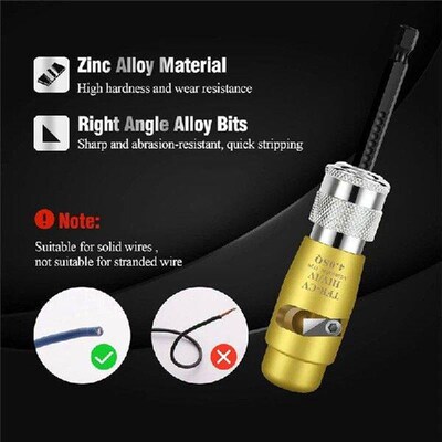 Innovative Wire Stripper And Twister Drill Bit, Portable