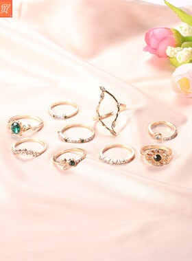 wish European Fashion Ring Set Creativity personality woman