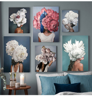 Decorative Painting Living Room Home Decoration Flowers Feat