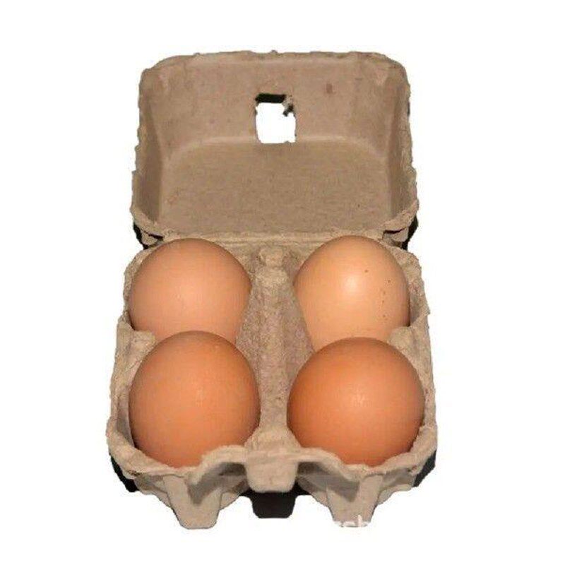 10Pcs Creative 4 Grids Paper Pulp Egg Cartons Space Saving - 实物图