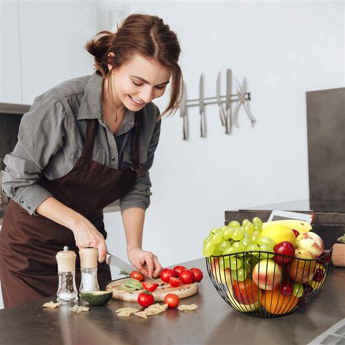 Metal Fruit Basket Morden Wire Snack Bread Vegetable Storage