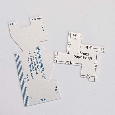 1/2pcs Precision Seam Measuring Gauge Quilting Ruler Templat