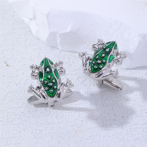 Green Frog Animal Stylish Creative Cufflinks for Men Stylish