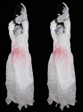 万圣节吊装鬼节日饰道具鬼屋酒吊吧KT装饰布置道VORT具声控鬼囚犯