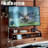 古实木电小视机移支架户型客厅985落地架动子65寸电视柜架绢复花