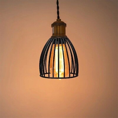 Nordic modern Wrought Iron Bird Cage Lampshade Retro Table