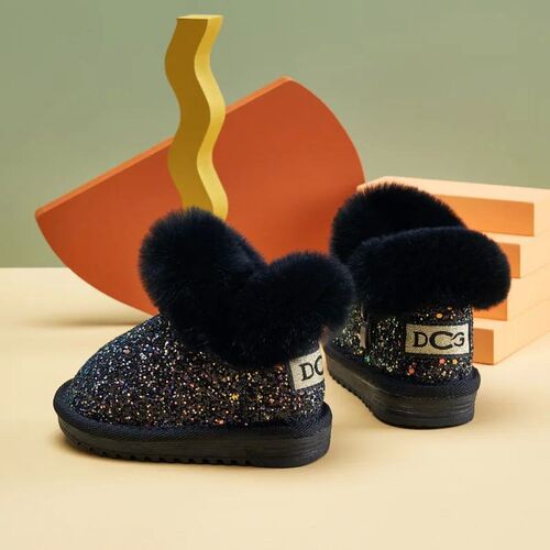 2023 Winter Kids Fashion snow boots thick Child Genuine Leat