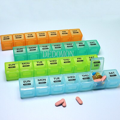 Pill Cases Travel Dispen Storage Container Colorful Drug Dis