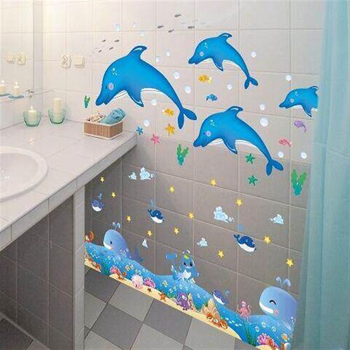 Wall stickers wallpaper wall paper self adhesive toilet bath