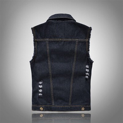 Locomotive Korean Version Of Slim Fit rend Mens Black Denim