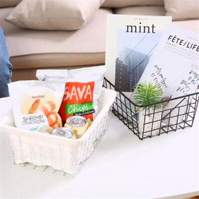 Anti-deform Iron Storage Basket Large Capacity Storage
