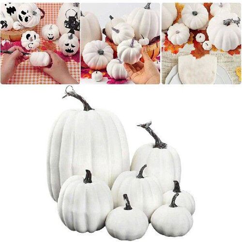 7 PCS Artificial Pumpkin Realistic Simulation Pumpkin