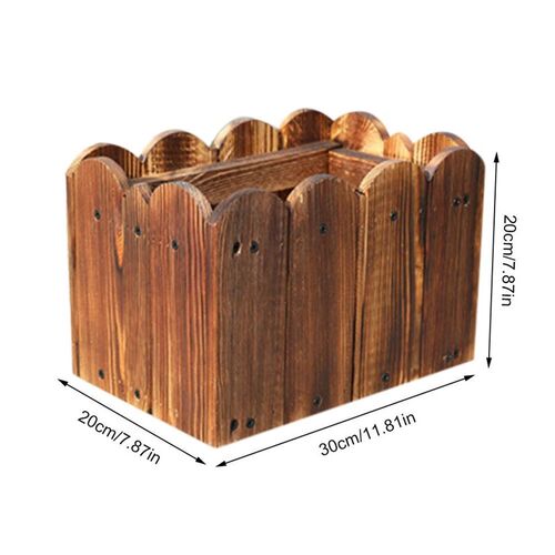 Wood Planter Box Flower Pot Succulent Plants Container  Outd