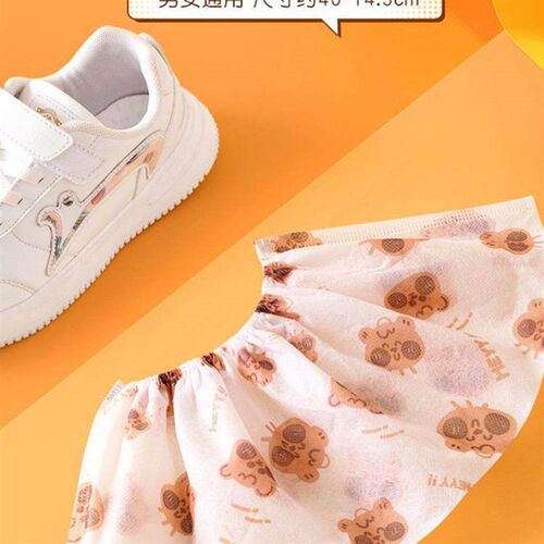 Cartoon Print Thickened Disposable Frosted Anti-slip Shoe Co