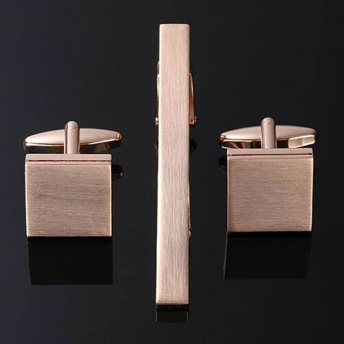 Classic mens French shirt cufflinks tie clips sets Laser me