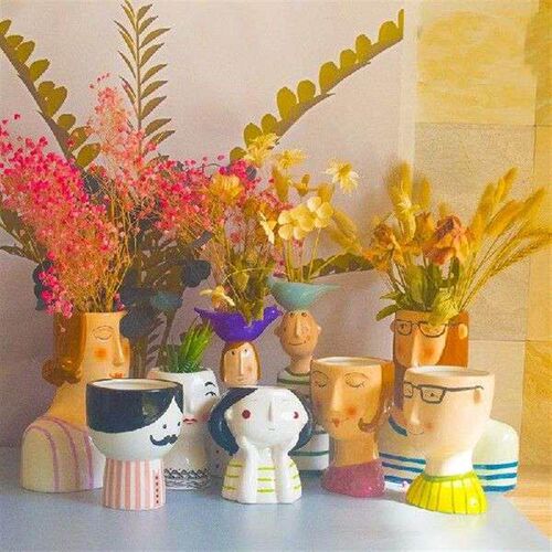 Nordic Character Ceramic Vase Home Decoration Ornament Fake