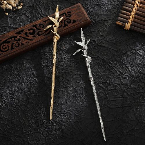 Chinese Hair s Bamboo Shaped Metal Hairpins Girls Hanfu Part