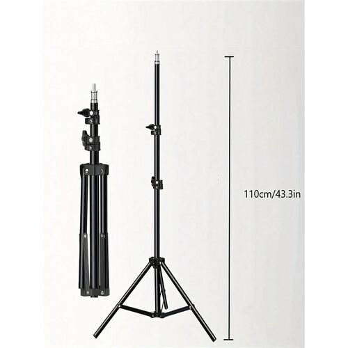 110cm Tripod Stand +O-Clamp With 10-Inch Live Sream Ring Lig