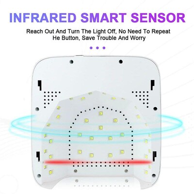 Professional UV 36LED Nail Art Lamp Dryer HD Display Smart