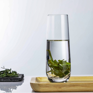 水晶玻璃高款泡茶杯滤杯家用耐热水杯绿茶专用玻璃杯观茶杯