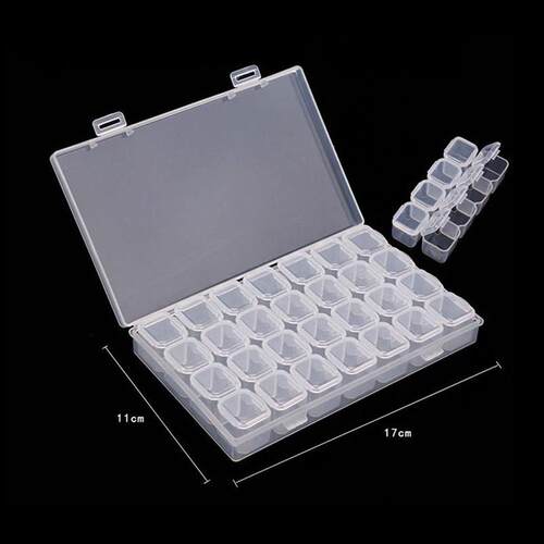 28 Grids Diamond Embroidery Storage Box Bins Medicine Diamon
