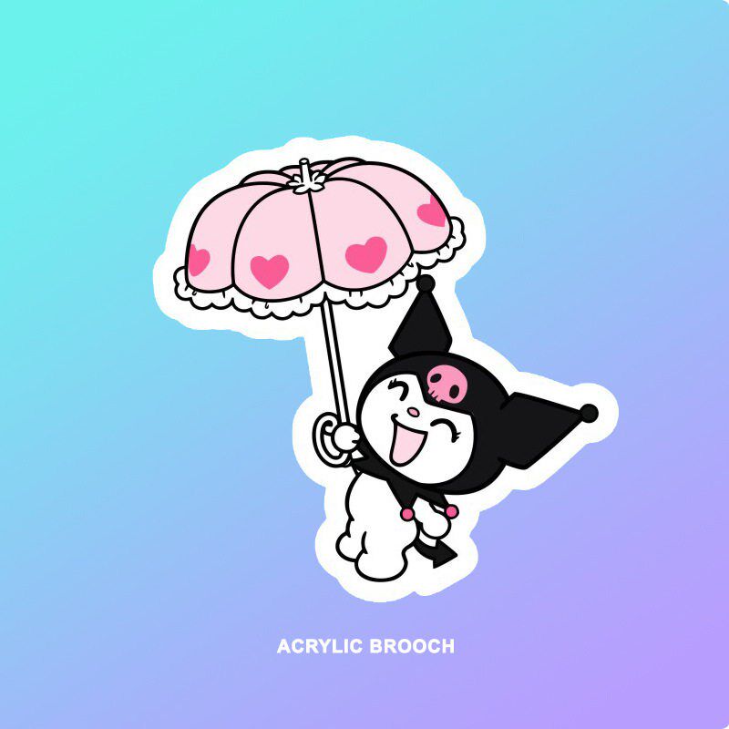 Soft Cute Kulomi Acrylic Badge Ins Cartoon Brooch Bag Diy Ac