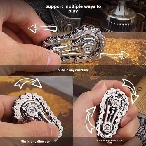 Metal Fidget Spinner Office Desk Toy Stress Relief Gears
