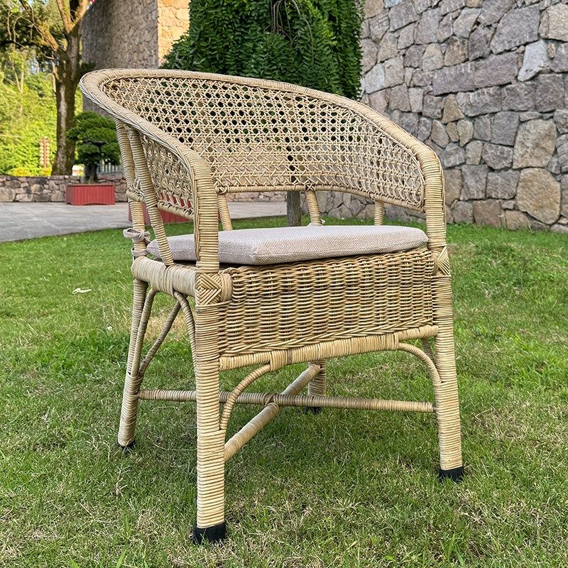 藤椅单人家用休闲阳台庭院天然青藤老式竹椅藤编椅腾藤椅,住宅家具,阳台椅,淘宝优惠券,粉丝福利购,淘宝优惠卷