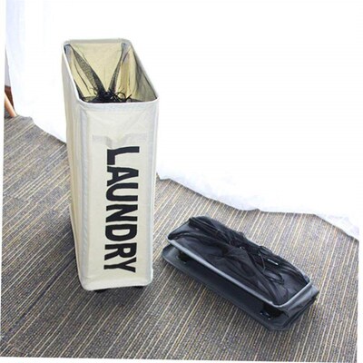 Laundry Basket Foldable Dirty Clothes With Wheels Organizer