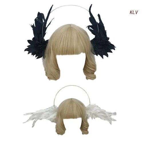 Halos Crowns Moon Goddess Tiara Angel Wing Headband Tiaras
