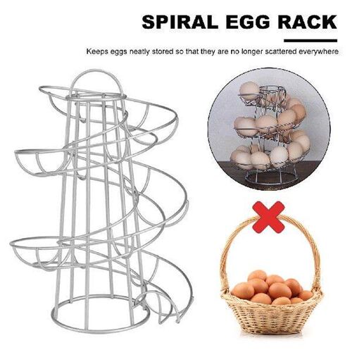 Spiral Egg Rack Wrought Iron Egg Stand Multi-functional Egg